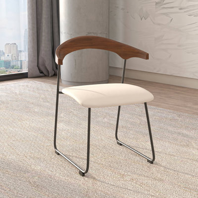 Chaise de salle à manger moderne en similicuir Harjo