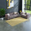 Ensemble de canapés modernes, canapé de compression en velours gris avec cadre en bois pour la maison