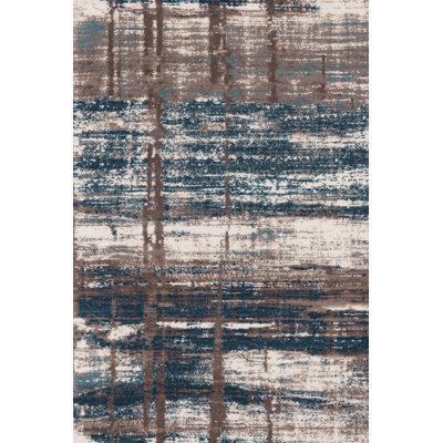Stylish Woven Carpet (4 x 6 Feet), 100% Polyester, 0.3 in Pile Height | Antibacterial, Non-Slip PVC Dot Underside | Machine Washable, 3D Digital Printed Design | Perfect for Living Room, Bedroom & Office Decor
