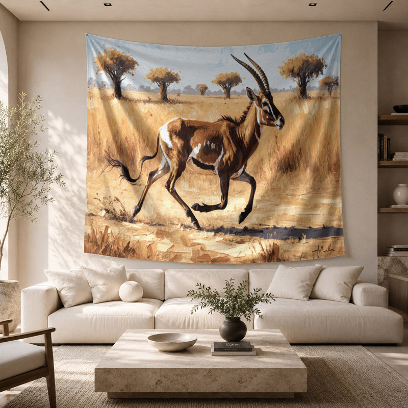 Tapisserie «Wildlife Topi», 26 po x 36 po