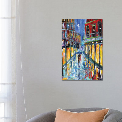 New Orleans Moon 1 Piece Wrapped Canvas Painting