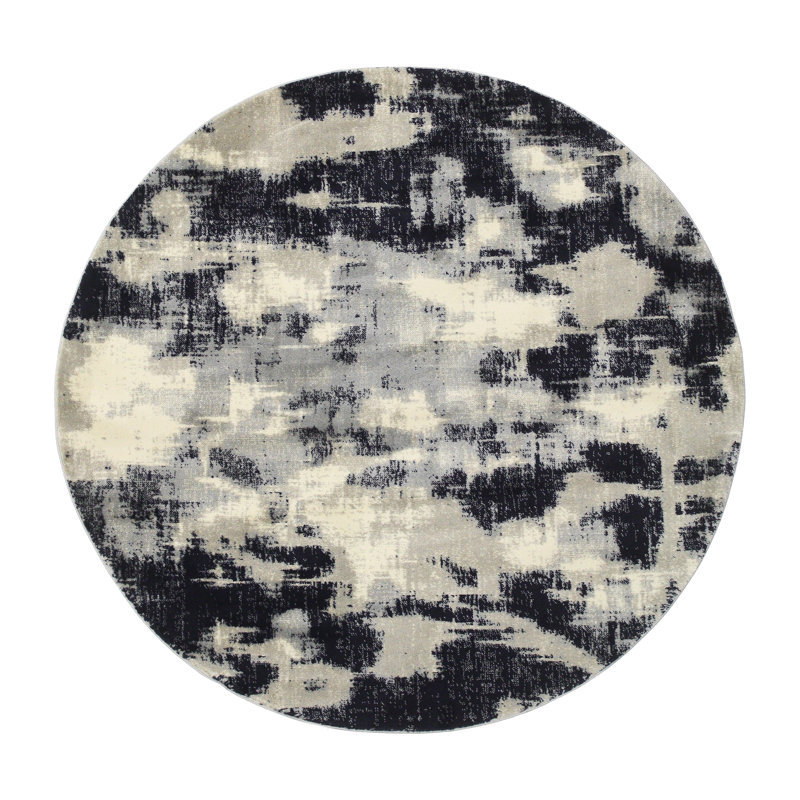 Kelson Abstract Indoor Rug, Round 4'5"