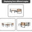 Ensemble de conversation 4 pièces pour patio, canapé modulaire en L et structure en bois avec coussin moelleux et tables basses-1077611117