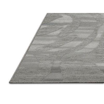 Machine Washable Abstract Gray Area Rug