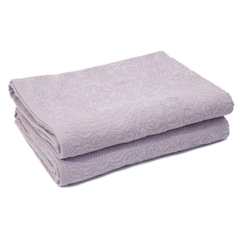 Estes 100% Cotton Midweight Jacquard Bath Sheet, Heather