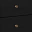 Table de chevet 2 tiroirs en bois, noir-96920355