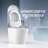 Smart Toilet 1.34 GPF In White Seat With Auto Open/Close, Auto Flush, Heated Seat And Foot Sensor