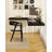 Black Solid Wood L-Shaped Desk with Acrylic Legs-575316624