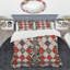 Red Creative Patchwork - Ensemble de housse de couette abstrait - Polyester microfibre-1956936031