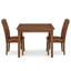 Mahogany Asian Hardwood Rectangular Dining Set With Butterfly Leaf And Upholstered Chairs