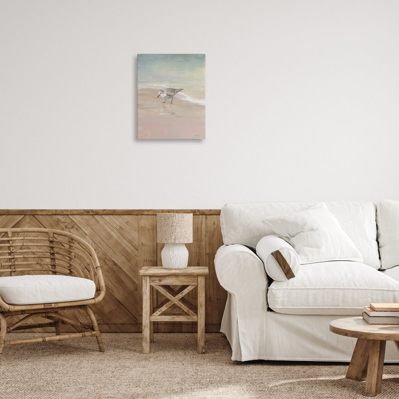 Sandpiper at Shore's Edge Canvas Wall Art, design by Danhui Nai, 20" H x 16" W