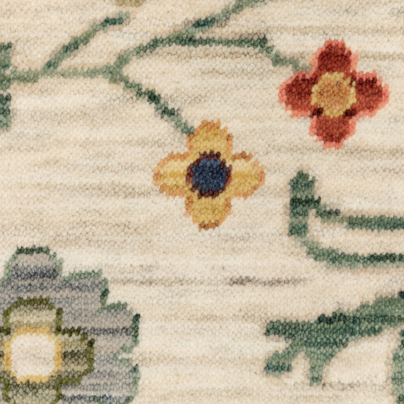 Tapis ivoire / multicolore Elleanna, Rectangle 5 pi 3 po x 7 pi 9 po