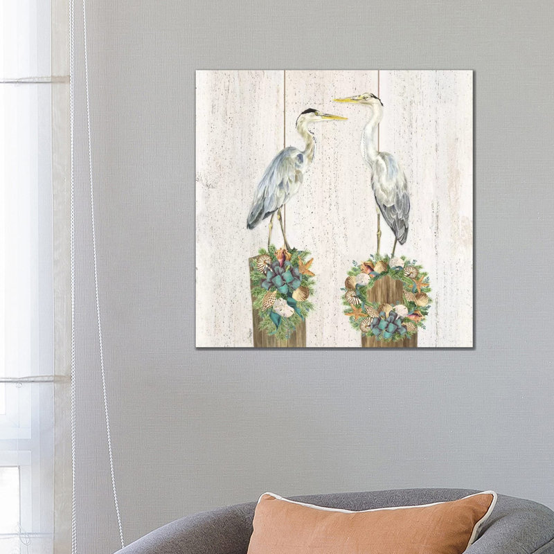 Christmas On The Coast Aqua I by Tara Reed - Wrapped Canvas Gallery-Wrapped Canvas Giclée, 66.04cm H x 66.04cm W x 1.905cm D
