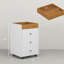 Rangement de bureau à 3 tiroirs - blanc, plateau amovible, maximise l'utilisation de l'espace de travail et l'organisation sous le bureau