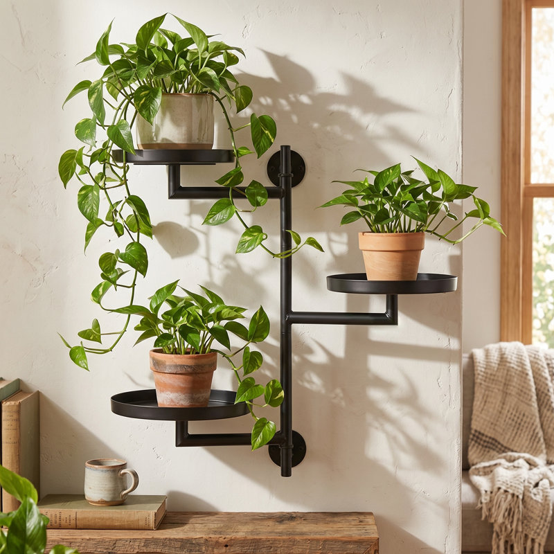 Porte-plante en métal pour fenêtre