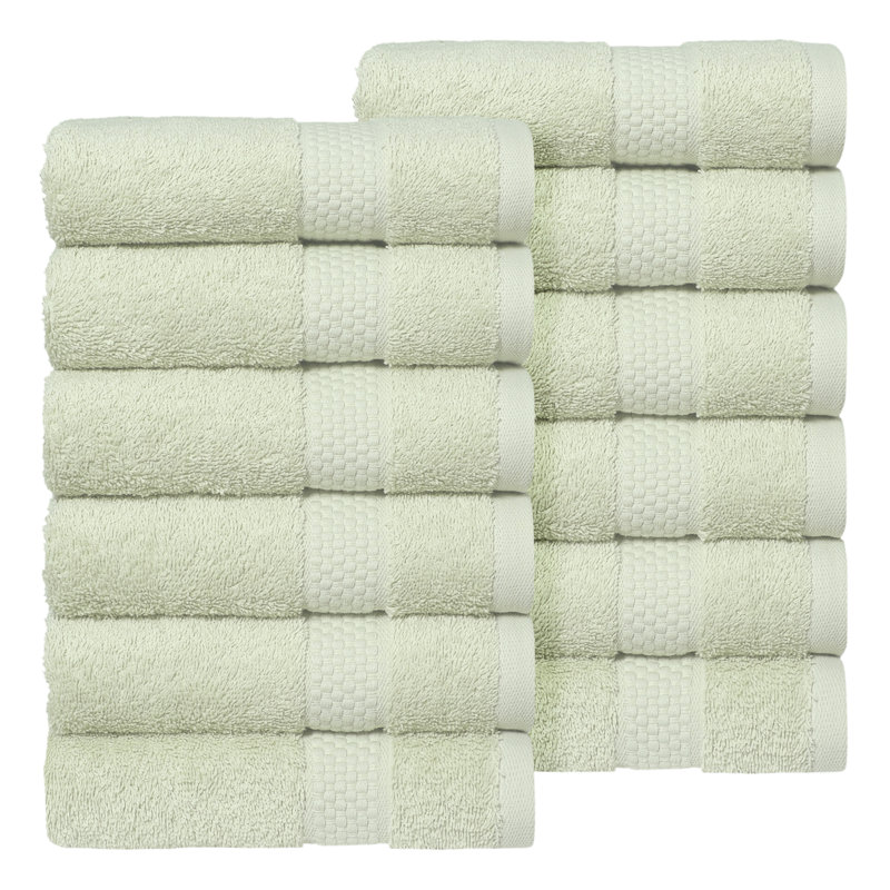 Essuie-mains en coton éponge Starlight, Light Green