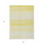 Tapis extérieur lavable rayé jaune et ivoire 5 pi x 8 pi