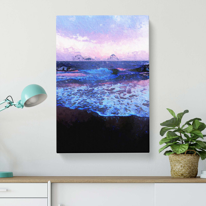 Pretty Beach Sunset - Wrapped Canvas, 50cm H x 35cm W x 3cm D