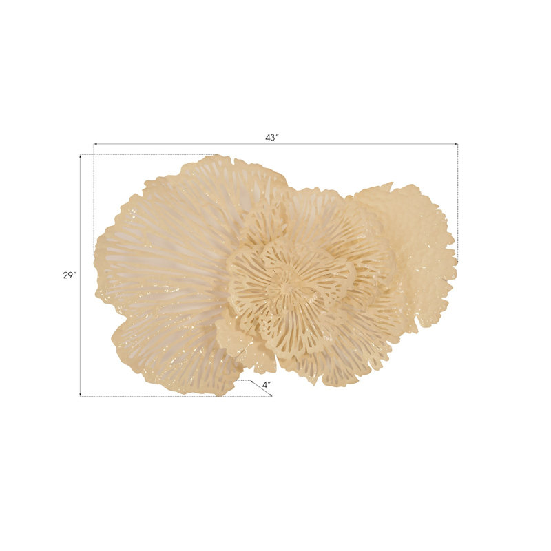 Flower Wall Décor, Off White