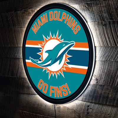 NFL Lighted Round LED Wall Sign Decor