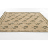 Erin Gates by Momeni Orchard Leaning Flower Jute and Wool Hand Woven Green Area Rug