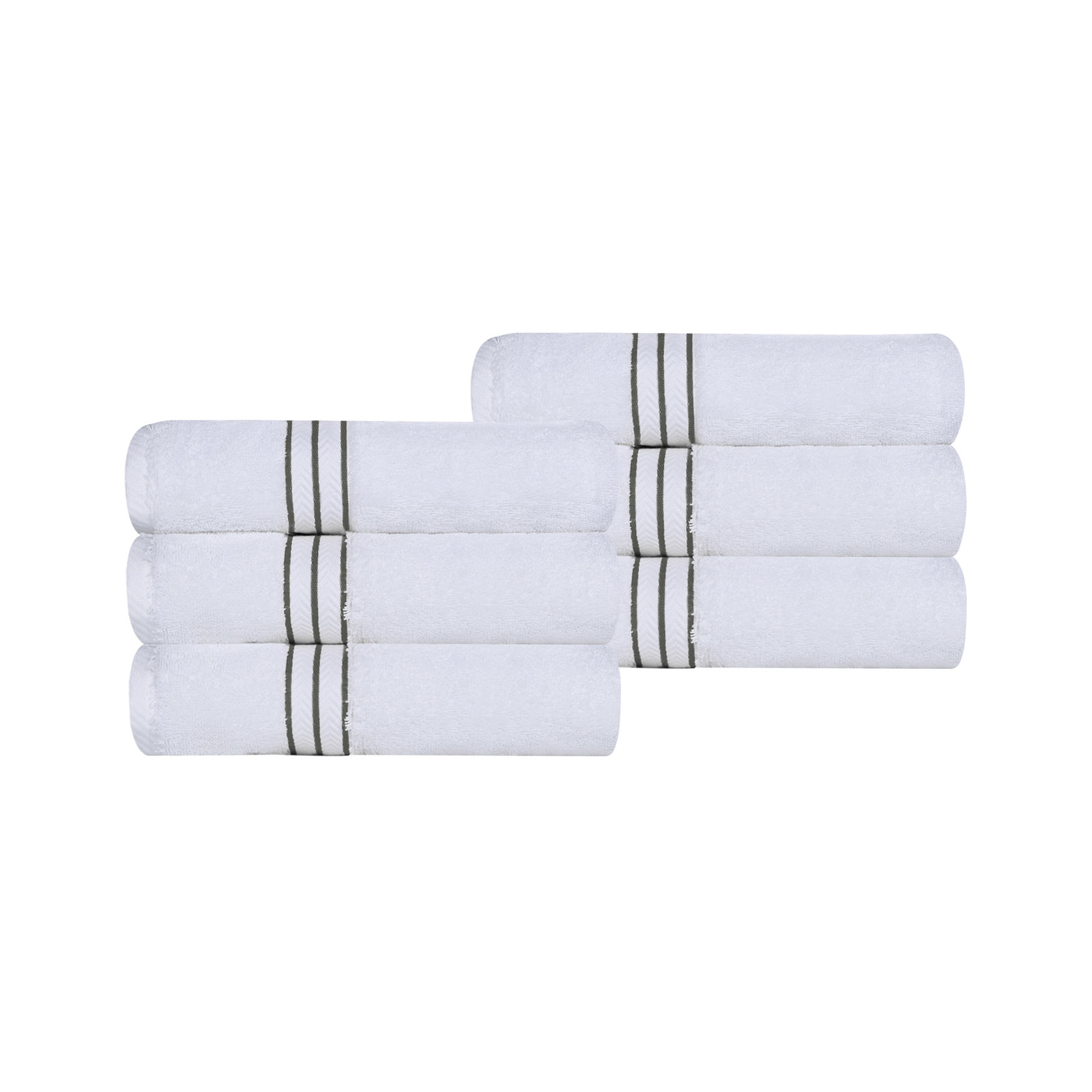 Josann Turkish Cotton Hand Towel Set, Charcoal