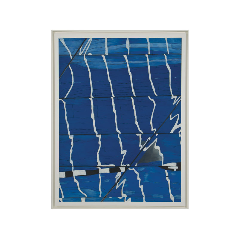 Rayures bleues - peinture encadrée