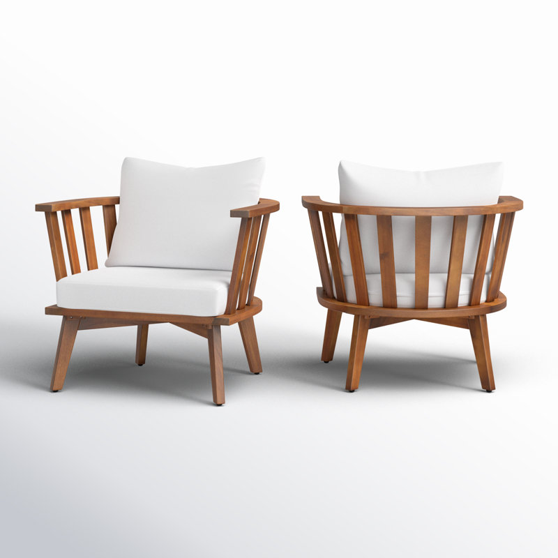 Chaise de patio avec coussins Cherri