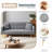 71.7 - Inch Teddy Fleece Sofa Bed With Two Included Throw Pillows-1455960720