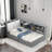 Lordina Bed with Upholstered Storage Headboard, Side Shelves and A Rotating Board-1065598210