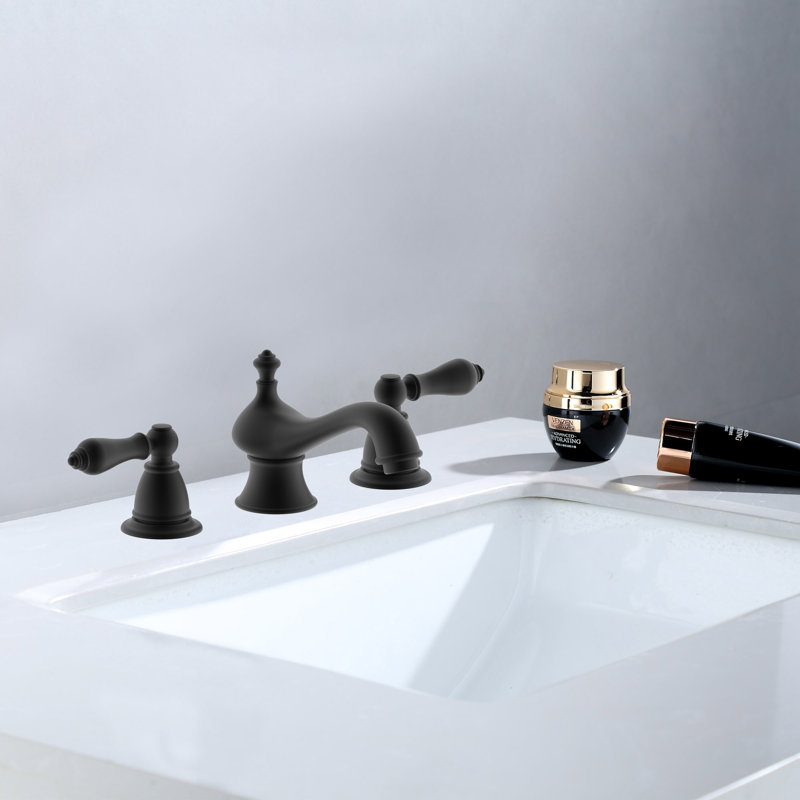 Widespread 2-handle Bathroom Faucet with Drain Assembly