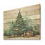 Minimalisme, arbre de Noël forêt III - pin sur bois-1381267005