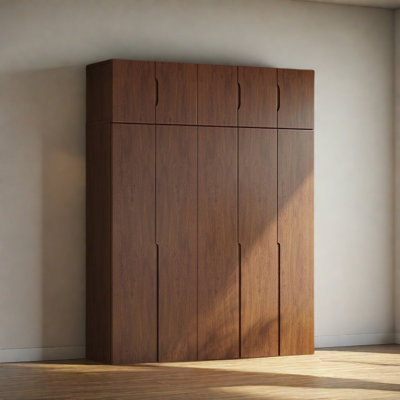 Armoire simple en noyer moderne