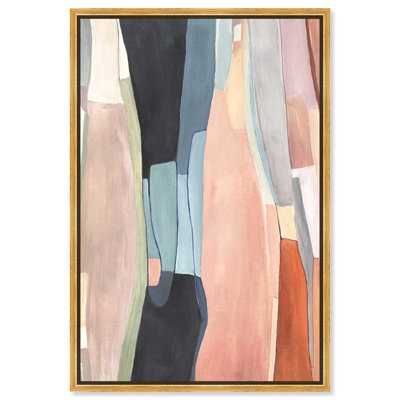Glorious Lines I Canvas Print Living Room Decor by Art Remedy, Gold Frame, 10 x 15