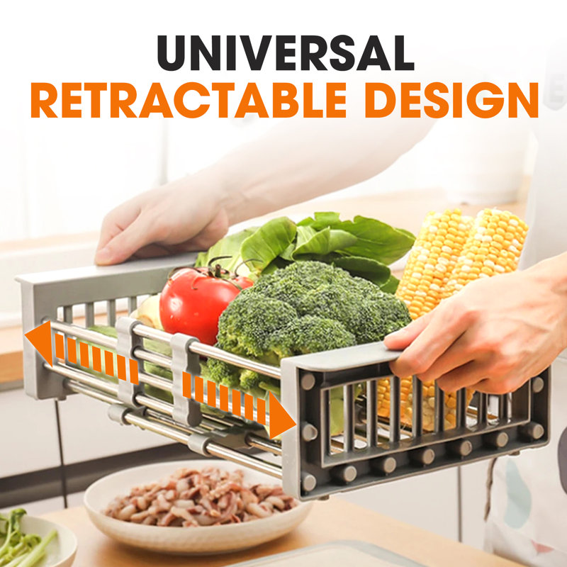 Stainless Steel Adjustable Over Sink Dish Drying Rack