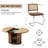 Extendable Round Dining Table Set With 6 Cane Back Cantilever Chairs-885425396