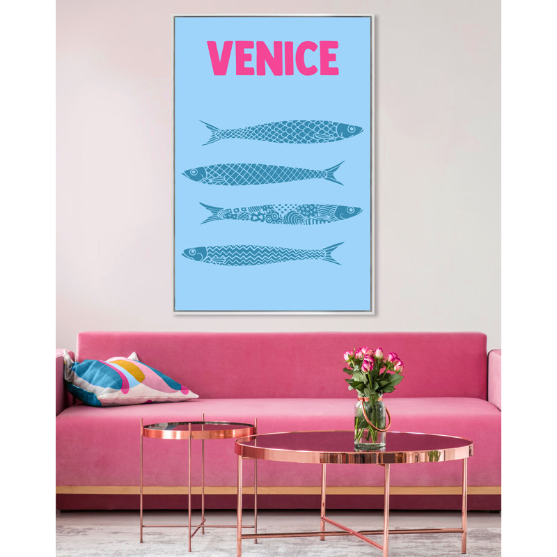 Venice Print, 40" H x 26" W, White Framed