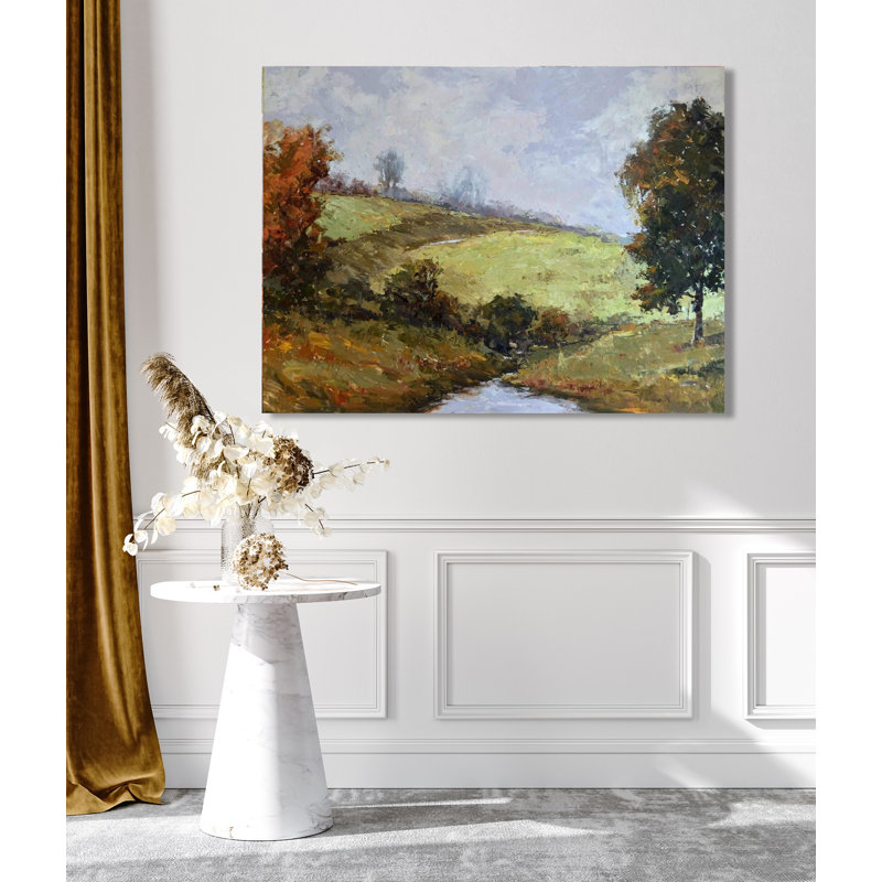 Babbling Brook - Artist Enhanced Canvas Print, 24" H x 30" W x 1" D, Wrapped Canvas