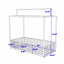 Structure de lit en métal avec clôture-443660049-443660048