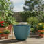 Jardinière en résine bleue recyclée-651305641