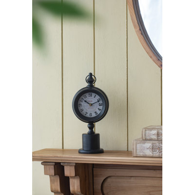 Analogue Electric Tabletop Clock with Alarm in Black