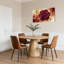 Ensemble de 1 tableau abstrait aquarelle rose rouge sur toile tendue-593111698