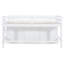 Lit mezzanine simple blanc avec 4 tiroirs, armoire et tablettes - Taille de chambre à coucher idéale pour économiser de l'espace-740503576