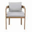 Chaise de salle à manger d'extérieur et d'intérieur en aluminium, structure avec coussin, ensemble de 2-1730117757