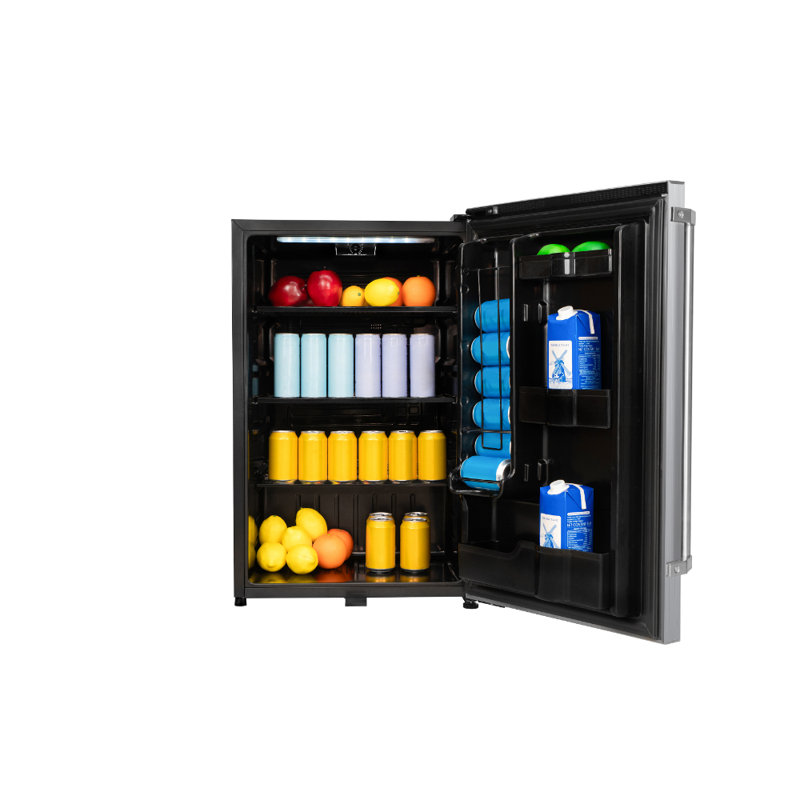 Frigidaire Pi. Réfrigérateur extérieur compact et étanche, mini réfrigérateur en acier inoxydable classé IPX4