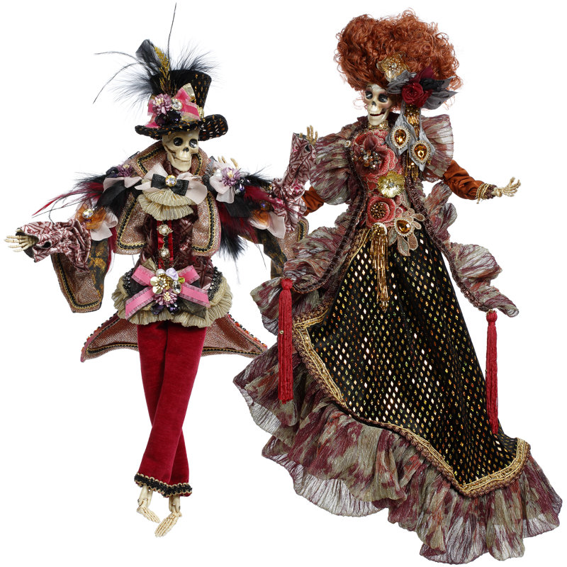 Mr. And Mrs. Red Carpet Skeleton, Small - 20 Inches Set Of 2