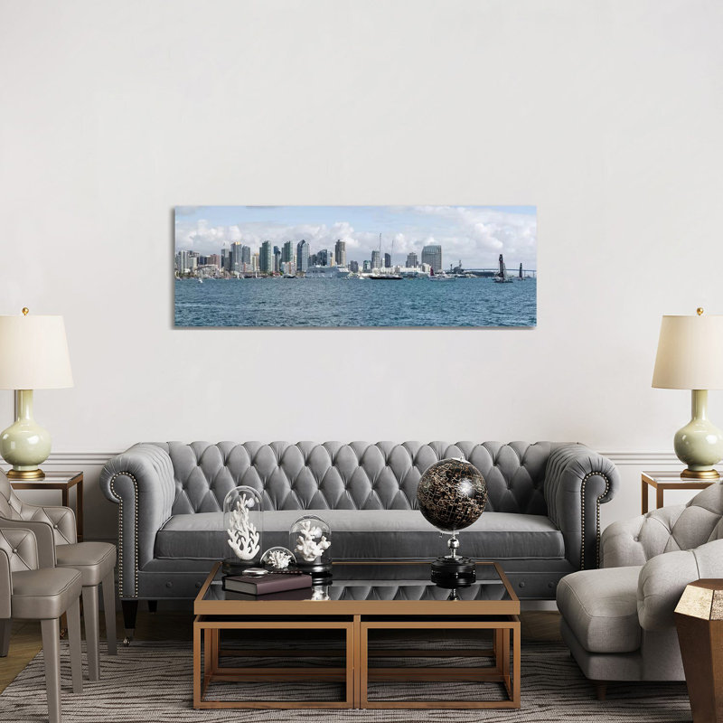 Buildings At The Waterfront, San Diego, California, USA - Wrapped Canvas Panoramic Print, 152.4 cm H x 50.8 cm W x 1.91 cm D