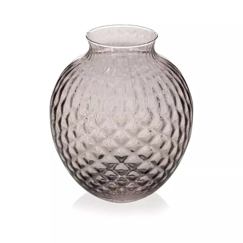 Infiore Vase, 9.8" H x 7.7" W x 7.7" D, Optic Tortoise