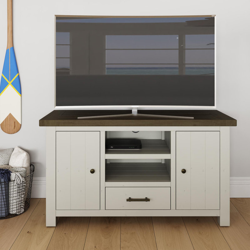 Brents Solid Wood 2 Door 1 Drawer TV Stand for TVs up to 60"