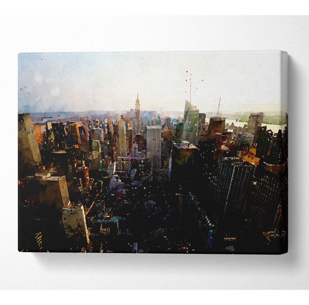 New York City bei Tag - Kunstdrucke auf Leinwand - Wrapped Canvas